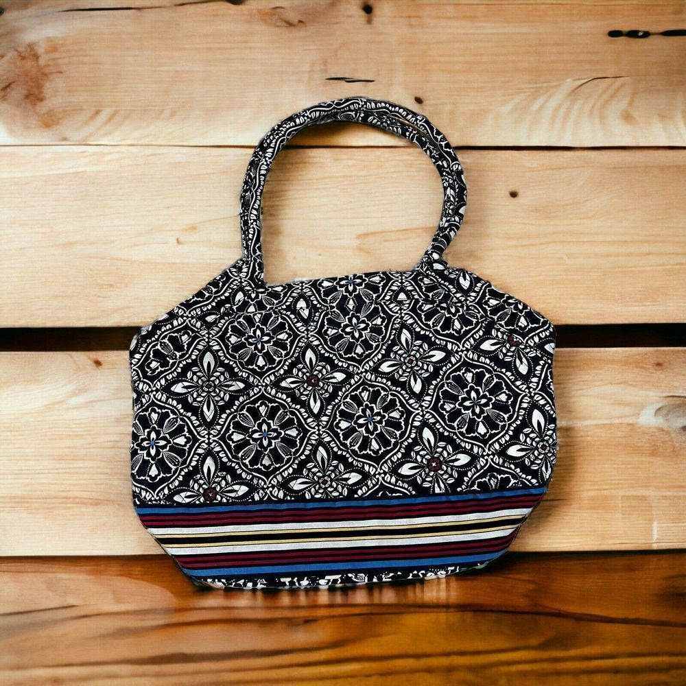 Vera Bradley Oval Zip Top Tote Bag Purse Barcelona